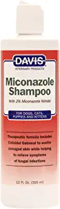 Davis Pet Shampoo with Miconazole, 16 oz Bottle for Dog and Cat Skin Care