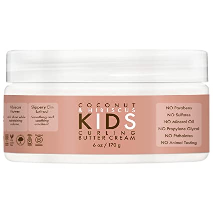 Kids Coconut & Hibiscus 8 oz Curling Butter Crème for Soft Defined Moisture