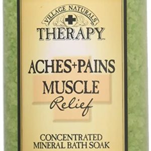 Village Naturals Muscle Relief Bath Soak Salts 16 oz Soothing Relaxation