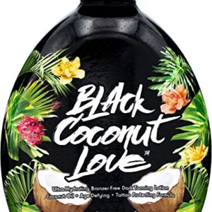 Black Coconut Love Tanning Lotion 8oz Hydrating Age-Defying Tattoo Protection