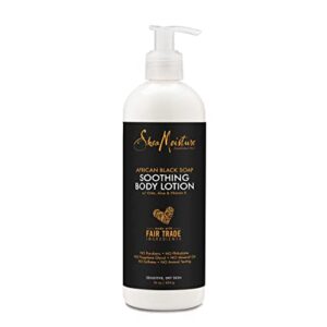SheaMoisture African Black Soap 13 oz Body Lotion for Deep Hydration and Skin Soothing
