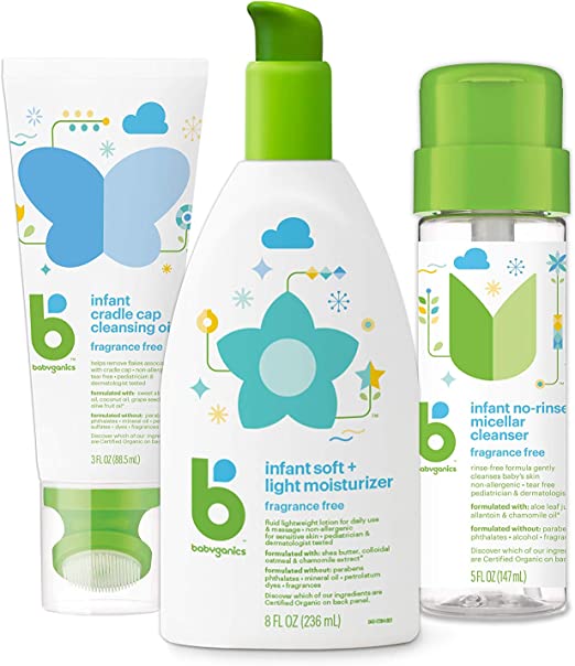 Babyganics 6-Piece Baby Care Kit Gentle Natural Ingredients Newborn Essential Set