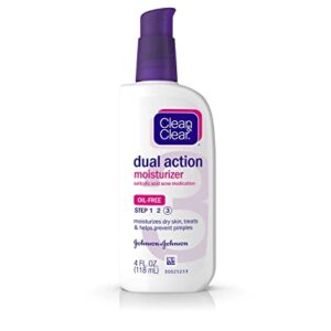 Clean & Clear Dual Action Moisturizer 3 fl oz Treats Acne and Prevents Pimples