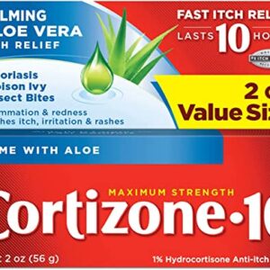 Cortizone 10 Max Strength 1 oz Anti-Itch Cream for Fast Skin Irritation Relief