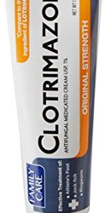 Family Care 1% Clotrimazole Anti-Fungal Cream for Skin Infections
