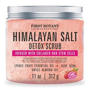 Himalayan Pink Salt Scrub with Collagen and Stem Cells 12 oz