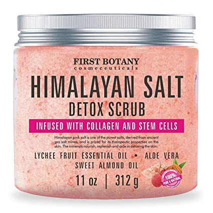 Himalayan Pink Salt Scrub with Collagen and Stem Cells 12 oz
