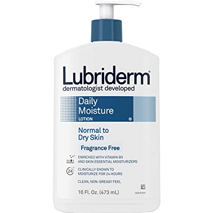 Unscented Hydrating Body Lotion for Dry Skin, Pro-Vitamin B5 Enriched, 16 oz Size