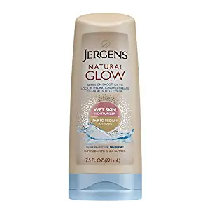 Jergens In-Shower Natural Glow 16.8 oz Hydrating Lotion for Radiant Skin