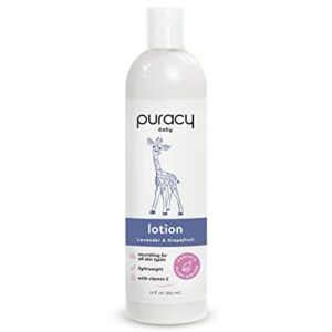 Puracy Natural Gentle Hypoallergenic Baby Lotion 16 oz