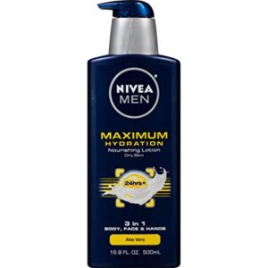 NIVEA MEN Hydrating Body Lotion for Dry Skin, 13.5 oz, Moisturizing Formula