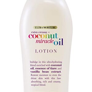 OGX Coconut Miracle Oil Vanilla Bean Scent Hydrating Body Lotion 19.5 oz Dry Skin Moisturizer