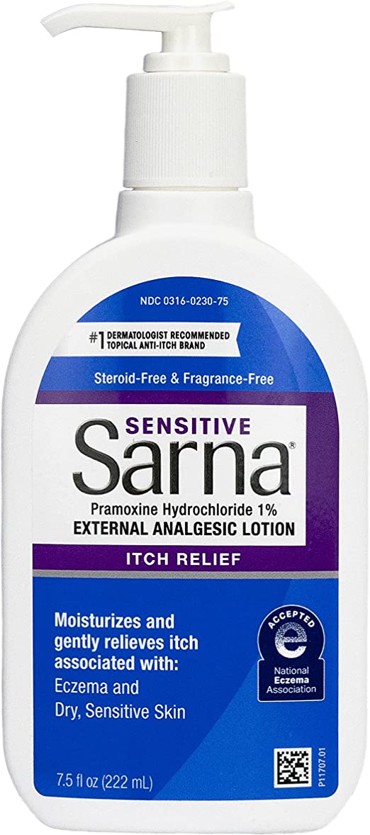 Sarna Sensitive Skin Anti-Itch Lotion 7.5 oz Dry Skin Relief