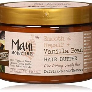 Maui Moisture Vanilla Bean Anti-Frizz Hair Butter Treatment 11 oz
