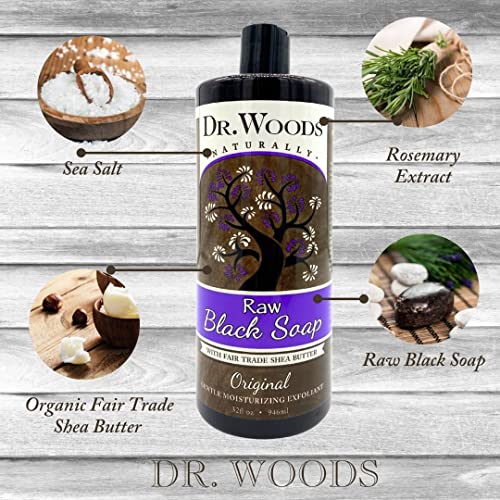 Natural African Black Soap Body Wash 32 oz Deep Cleansing Nourishing Formula - Image 4