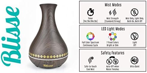 400ml Wood Grain Vase Oil Diffuser - Image 3