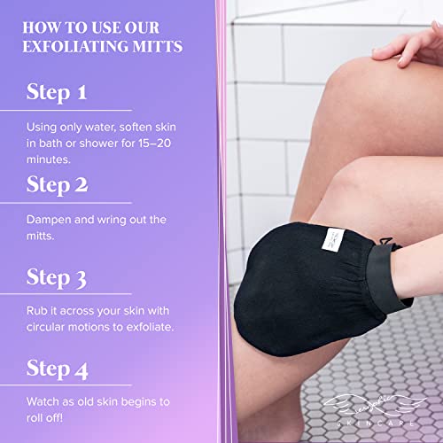 Exfoliating Korean body scrub mitt for smooth skin. - Image 6