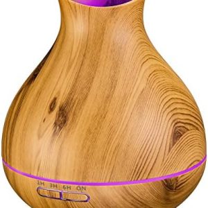 Long-lasting 10-hour essential oil diffuser.