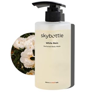 Exfoliating body wash with AHA for smooth skin.
