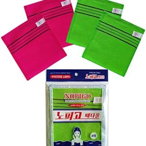 Exfoliating mitts for smooth skin, Korean origin.