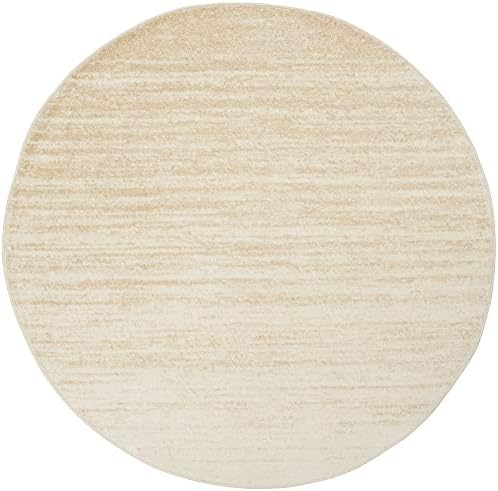 Cream 6 Foot Round Area Rug for Living Room or Bedroom - Image 2