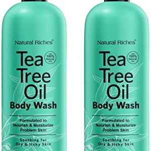 Tea Tree Oil Infused Refreshing Body Wash 16 oz Gentle Formula