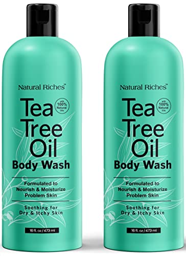 Tea Tree Oil Infused Refreshing Body Wash 16 oz Gentle Formula