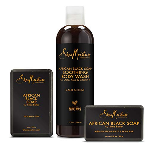 Shea Moisture African Black Soap Detoxifying Body Wash 13 oz