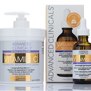 Brightening Vitamin C Day Cream for Youthful Anti-Aging, 1.7 oz Jar