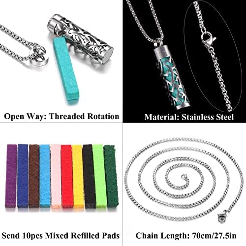 Stainless Steel Oil Diffuser Necklace - Image 4