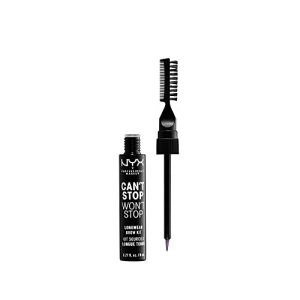 Purple brow gel for defined, bold brows.