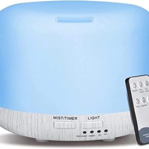 LED essential oil diffuser for aromatic ambiance.