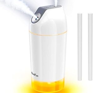 Portable essential oil diffuser with battery operation.