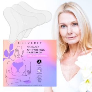 Silicone chest pad reduces wrinkles on chest area.