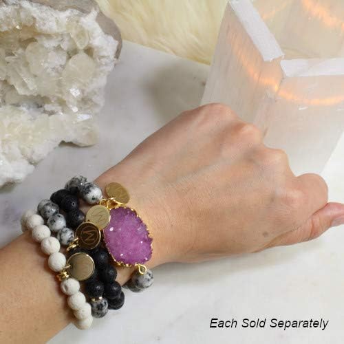 Aromatherapy Gemstone Bracelet for Relaxation and Wellness, 10mm Stone Size - Image 6