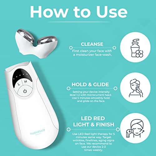 Microcurrent LED Anti-Aging Skin Rejuvenation and Firming Device 3 Speed Settings - Image 2