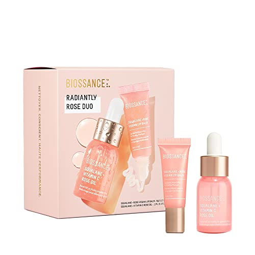 Rose vegan lip balm with squalane.