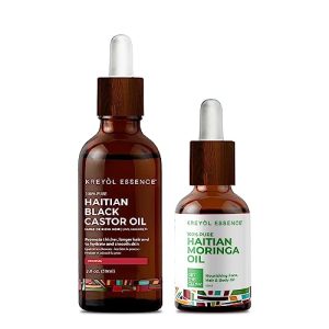 100% Pure Haitian Black Castor Oil by Kreyol Essence