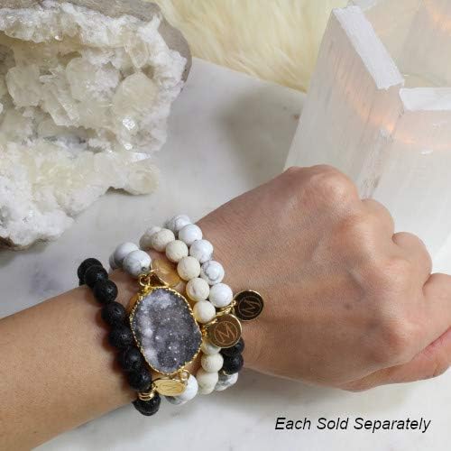 Aromatherapy Gemstone Bracelet for Relaxation and Wellness, 10mm Stone Size - Image 7