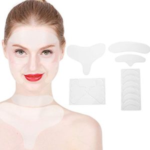 Wrinkle-reducing pad for neck and face.