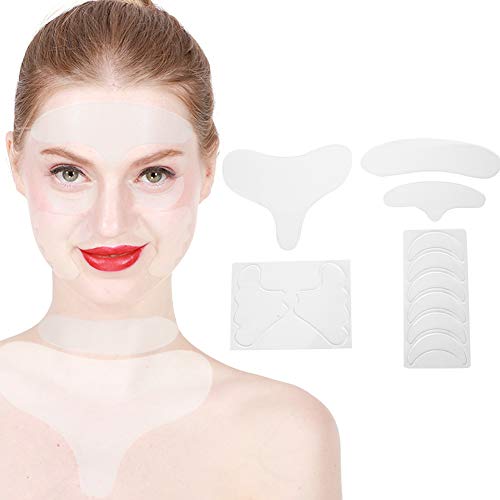 Wrinkle-reducing pad for neck and face.