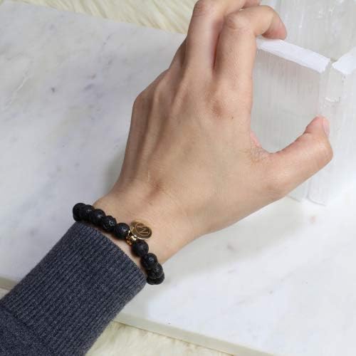 Aromatherapy Gemstone Bracelet for Relaxation and Wellness, 10mm Stone Size - Image 5