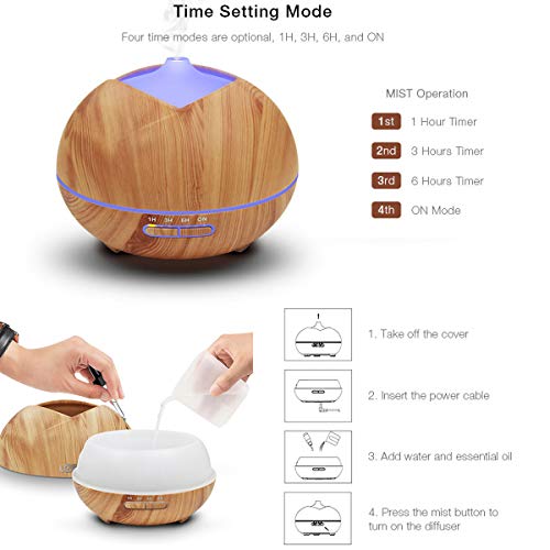 Olivetech 400ml Cool Mist Aroma Diffuser Humidifier for Home and Office New - Image 6