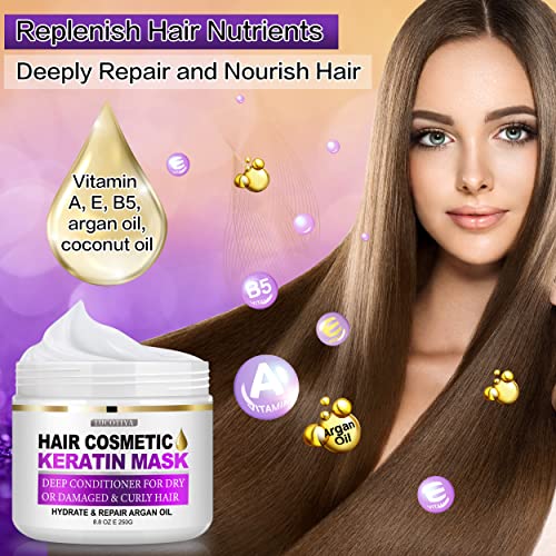Argan Oil Deep Conditioning Hair Mask 8 oz Moisturizing Treatment for Dry Hair - Image 4