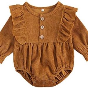 Cream baby jumpsuit for little ones.