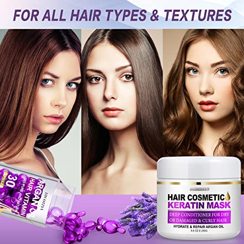 Argan Oil Deep Conditioning Hair Mask 8 oz Moisturizing Treatment for Dry Hair - Image 5