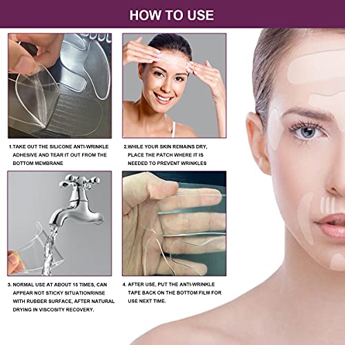 Reusable Silicone Anti-Wrinkle Facial Pads for Smooth Skin, 30 Count, Daily Use - Image 5