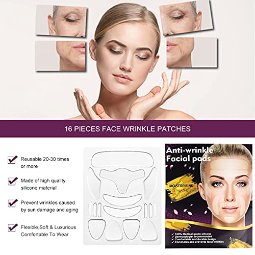 Reusable Silicone Anti-Wrinkle Facial Pads for Smooth Skin, 30 Count, Daily Use - Image 2