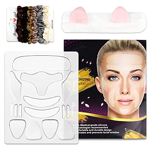 Reusable Silicone Anti-Wrinkle Facial Pads for Smooth Skin, 30 Count, Daily Use
