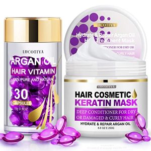 Argan Oil Deep Conditioning Hair Mask 8 oz Moisturizing Treatment for Dry Hair